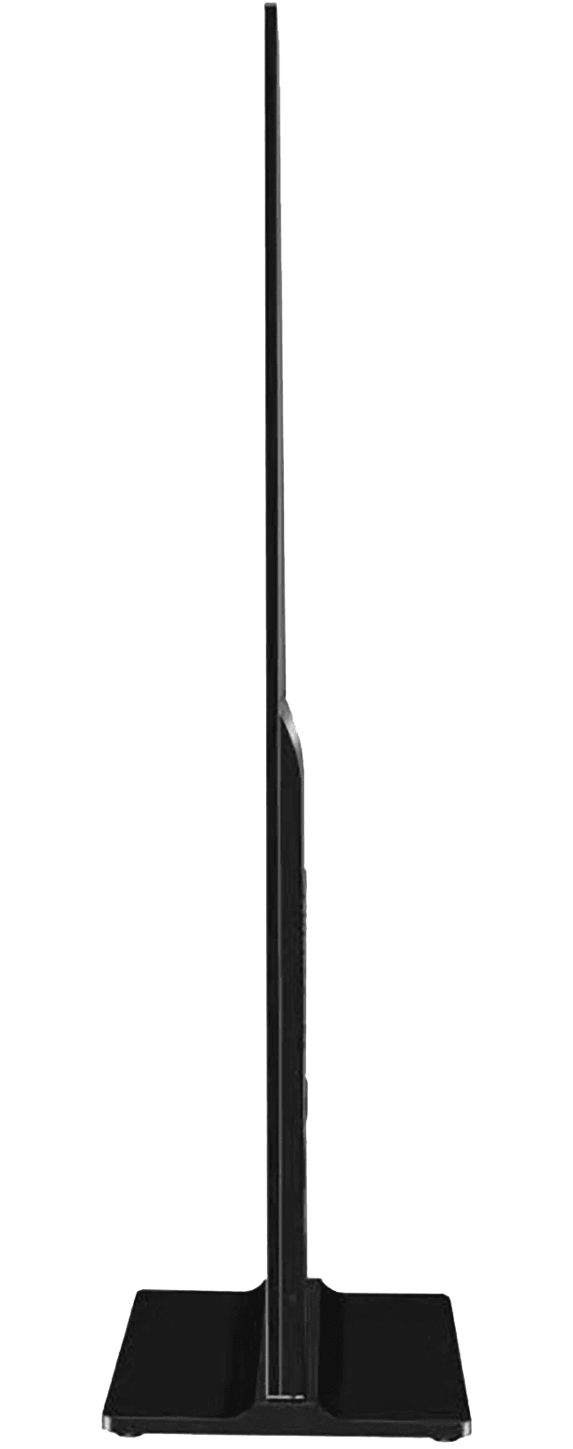 Seitlicher Blick auf das Clevertouch CM Totem, ein schlankes digitales Wegweiser-Display von CleverTouch